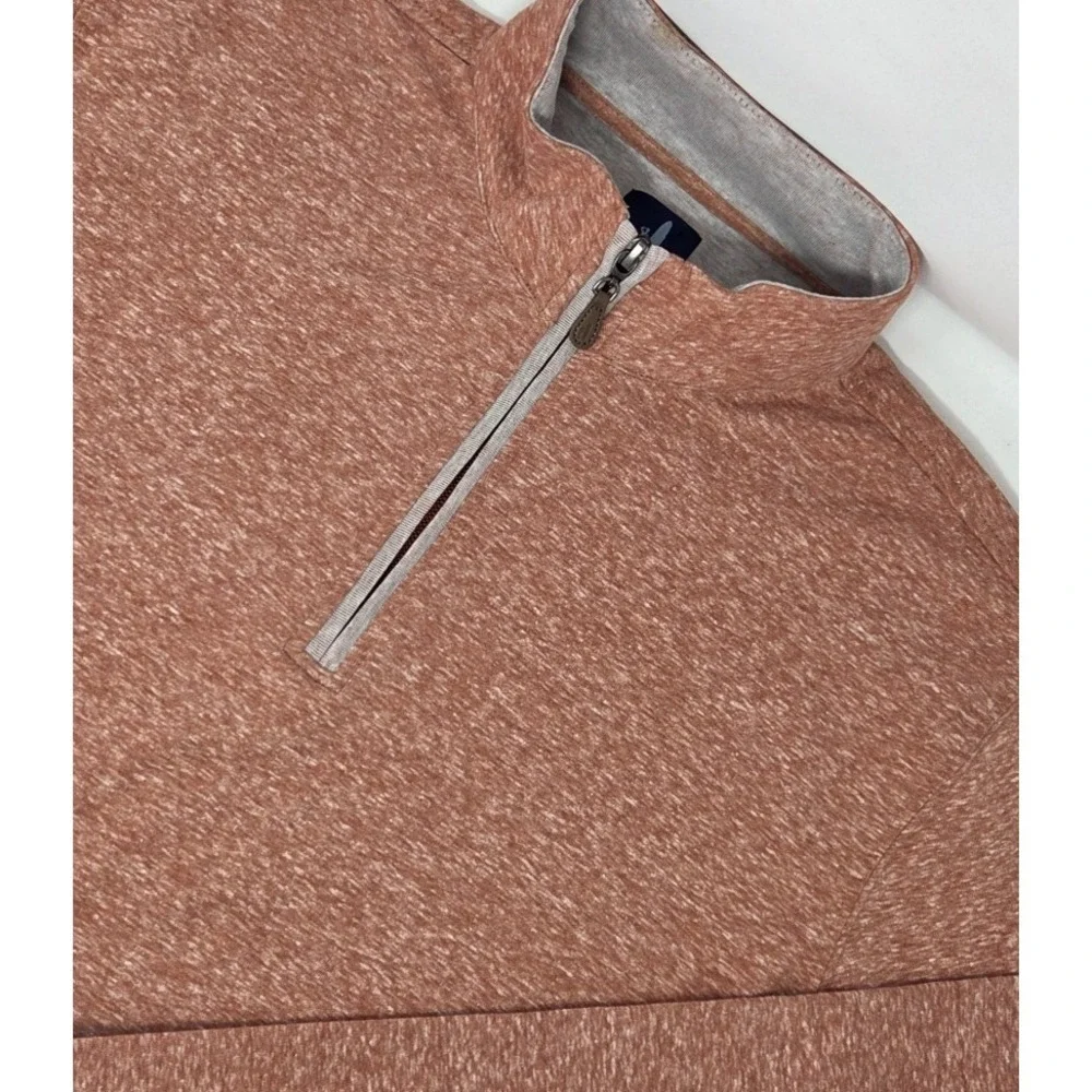 johnnie-O Sully 1/4 Zip Pullover‎ Men's Medium Burnt Orange Heathered